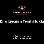 Kira Sözleşmesinin Fesih Bildirimi ile Sona Erdirilmesi
