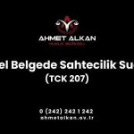 Özel belgede sahtecilik suçu yalnızca kasten işlenebilir bir suçtur