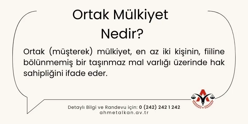 Ortak Mülkiyet Nedir