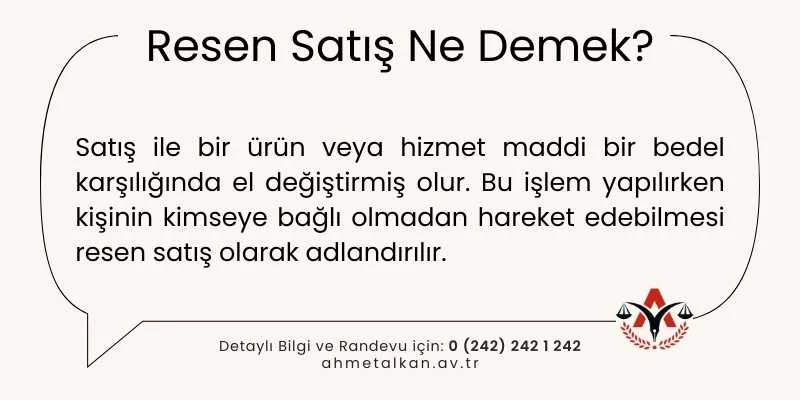 Resen Satış Ne Demek