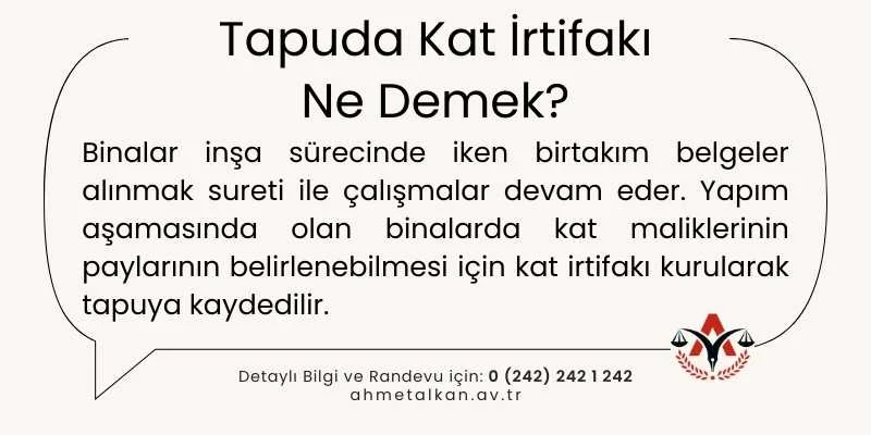 Tapuda Kat İrtifakı Ne Demek