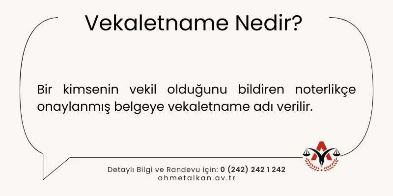 Vekaletname Nedir