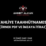 tahliye taahhütnamesi örneği